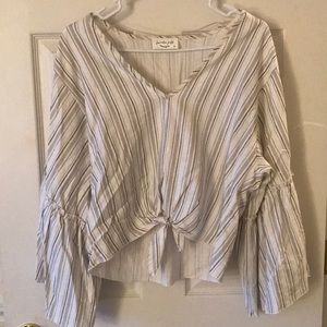 Lavender Field Over-Sized Long Sleeve Linen Top